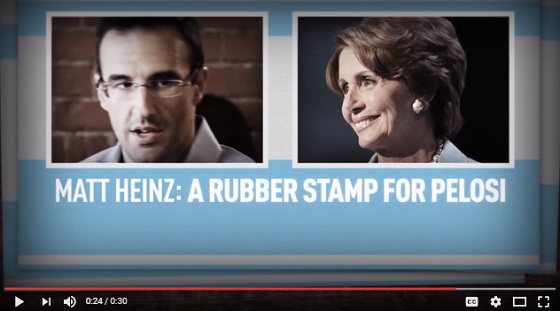 New CLF Ad Against “Pelosi’s Rubber Stamp” Matt Heinz